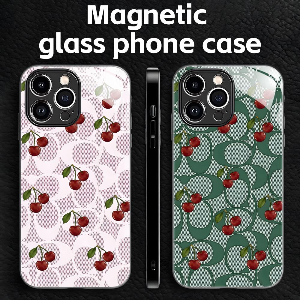 Computer Case - Cherry Luxe Patroon Telefoonhoesje voor iPhone