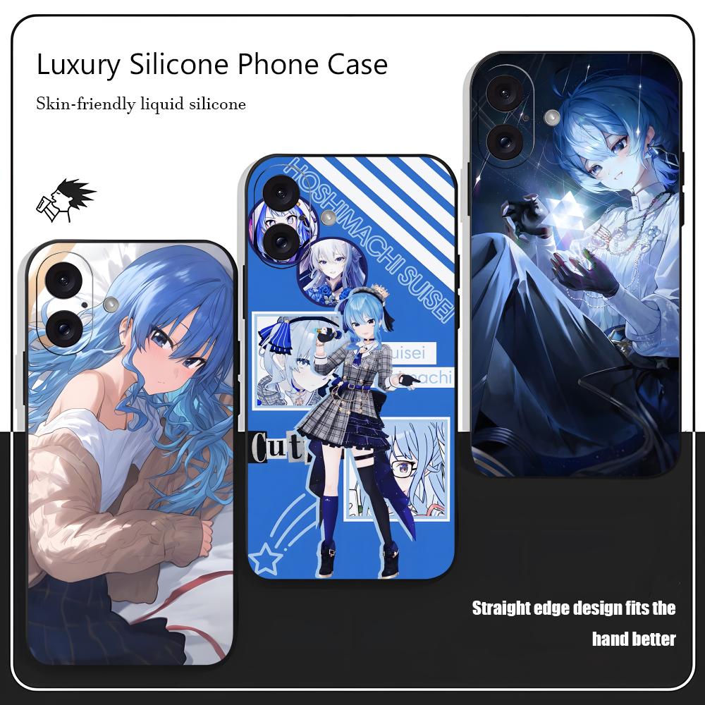 Computer Case - Virtuele Hoshimachi Suisei Telefoonhoesje voor iPhone